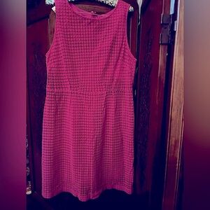 Garnet Hill NWOT Dress Pink Eyelet 100% cotton Sheath, cotton-lined, sleeveless